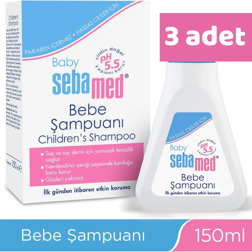 Sebamed Bebek Saç ve Vücut Şampuanı 150 ml x 3 Adet - 4