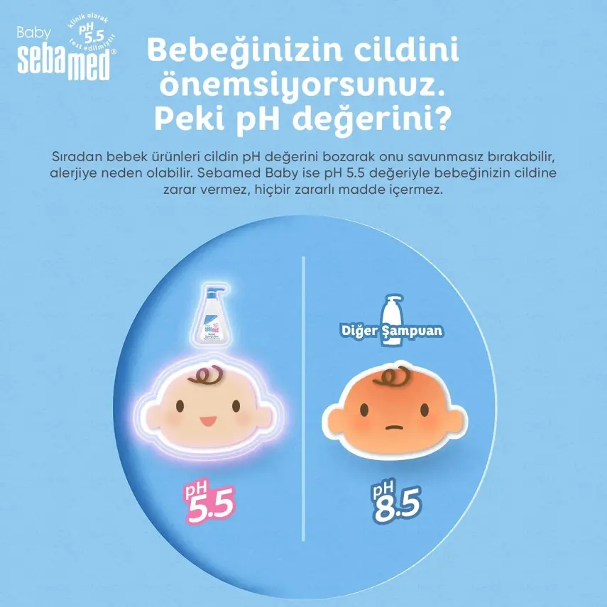 Sebamed Bebek Saç ve Vücut Şampuanı 150 ml x 3 Adet - 5