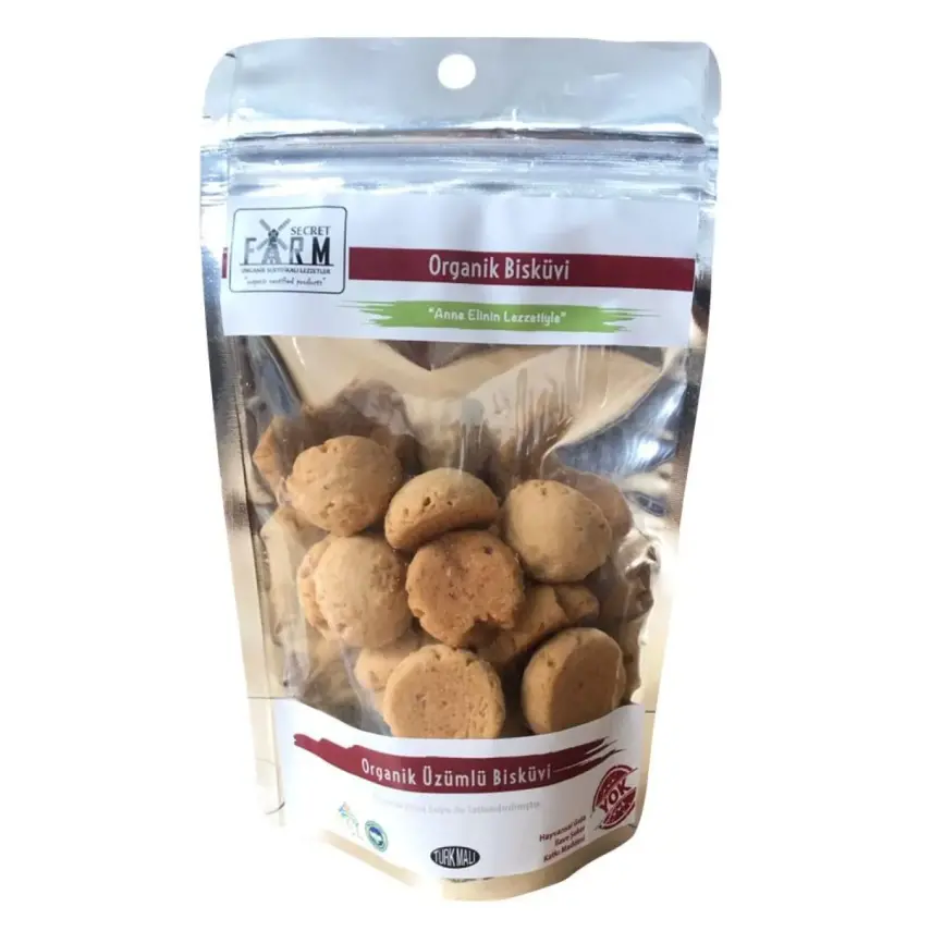 Secret Farm Organik Üzümlü Bisküvi 65 gr - 1