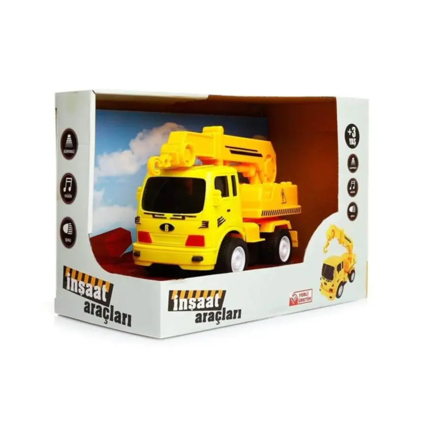 Şehrin İnşaat Araçları Araçları Pilli Sürtmeli Işıklı Vinç - 2