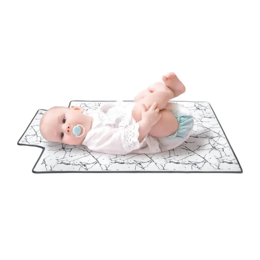 Sevi Bebe Alt Açma Minderi Mermer Desen - 3