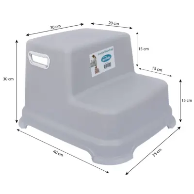 Sevi Bebe Çift Katlı Çocuk Basamağı Gri - 3