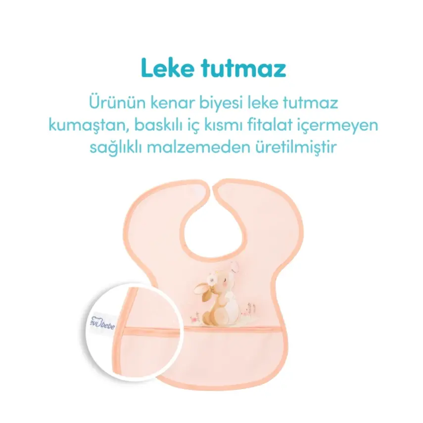 Sevi Bebe Cırtlı Muşamba Önlük Mutlu Tavşan - 5