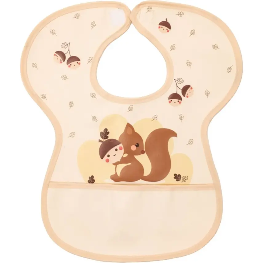 Sevi Bebe Cırtlı Muşamba Önlük Sincap - 1