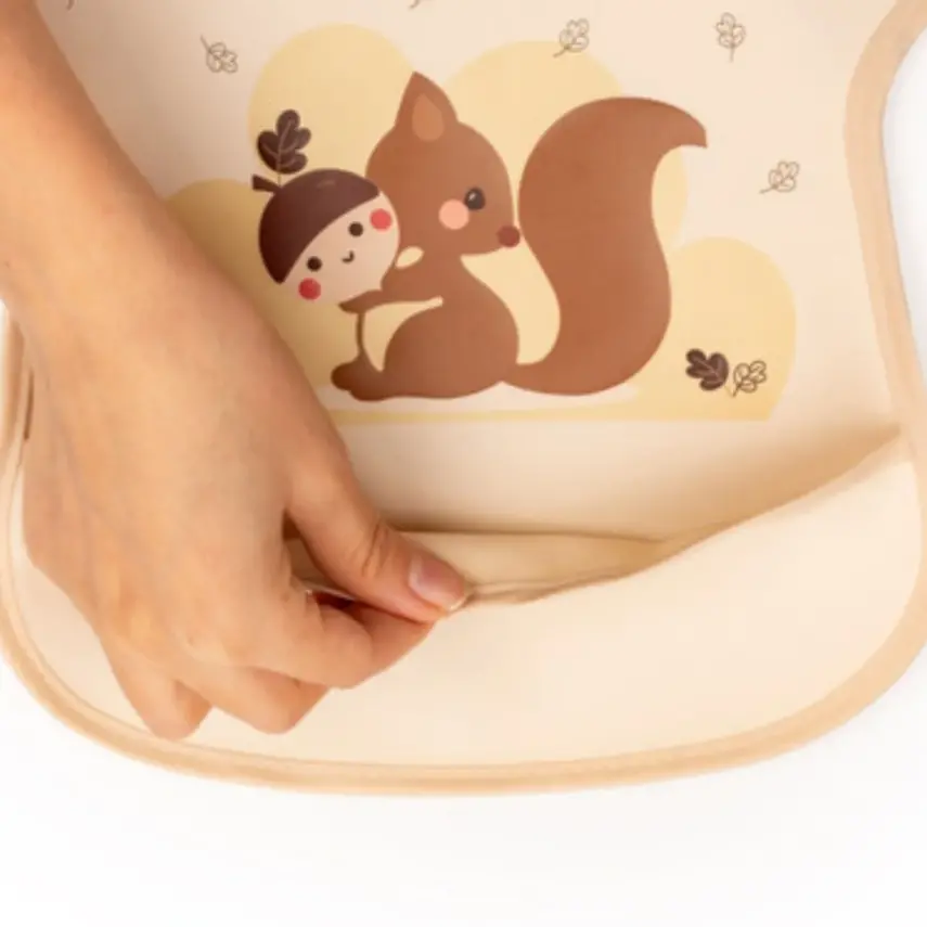 Sevi Bebe Cırtlı Muşamba Önlük Sincap - 7