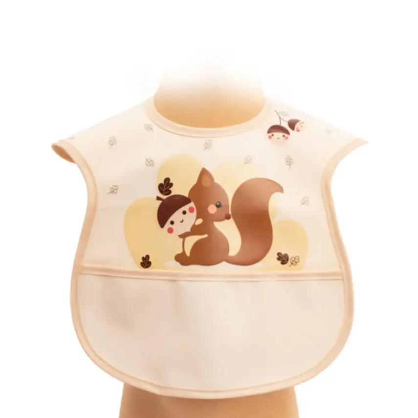 Sevi Bebe Cırtlı Muşamba Önlük Sincap - 3