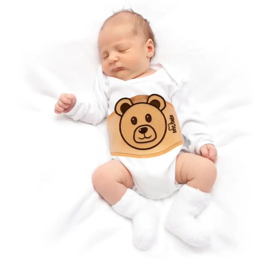 Sevi Bebe Gaz Giderici Kiraz Çekirdekli Bebek Bel Bandı Ekru - 1