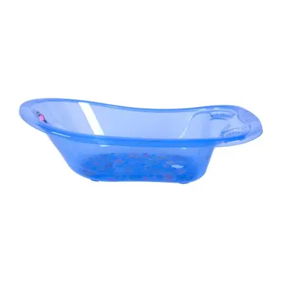 Sevi Bebe Giderli Bebek Banyo Küveti Desenli Şeffaf Mavi (Yeni) 