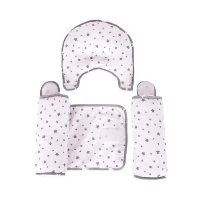 Sevi Bebe Kafa Şekillendirici Yastık ve Yan Yatış Yastığı Gri Yıldız - 2