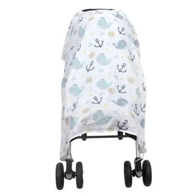 Sevi Bebe Müslin Bebek Arabası Örtüsü Balık 