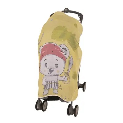 Sevi Bebe Müslin Bebek Arabası Örtüsü Pano Baskılı Korsan 