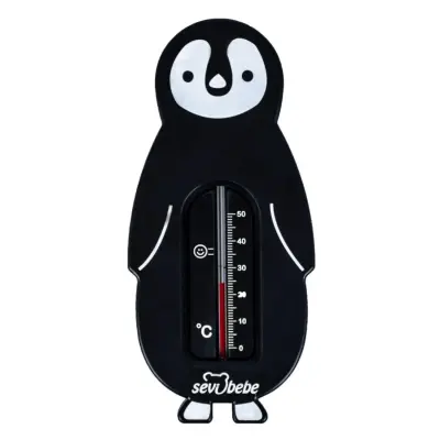 Sevi Bebe Oda ve Banyo Termometresi Siyah Penguen - 2