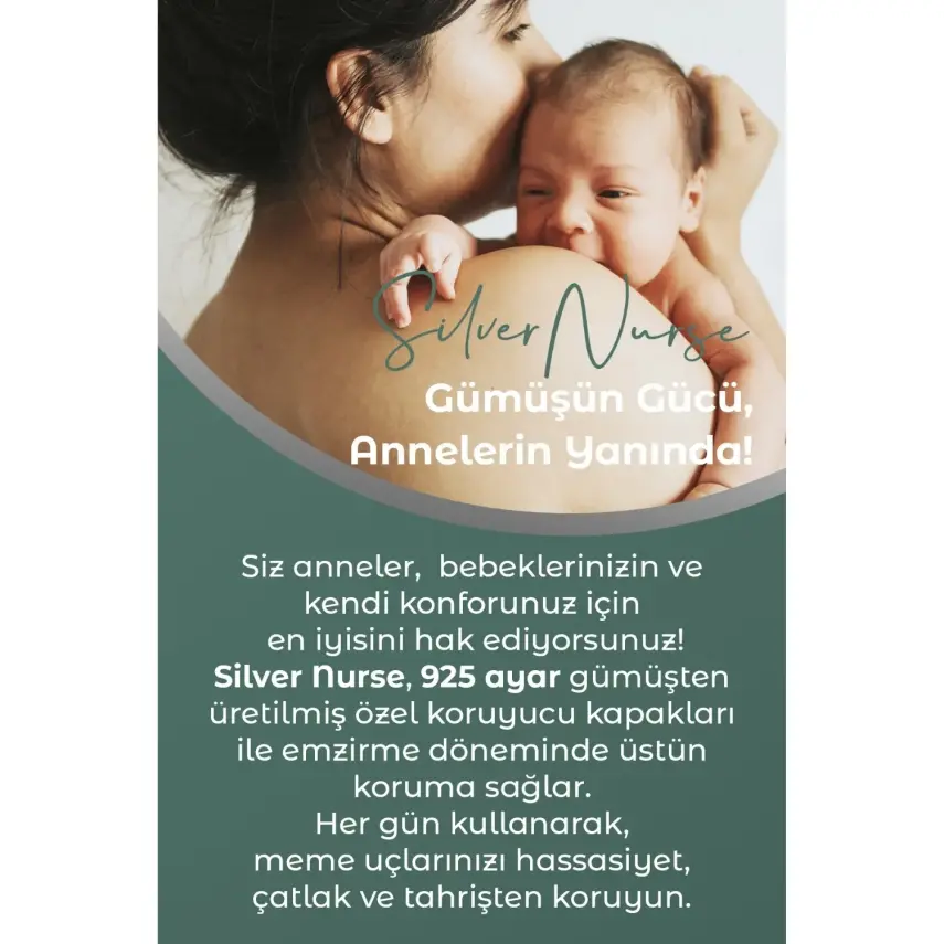 SilverNurse Koruyucu Göğüs Kapakları Gümüş 2li - 14