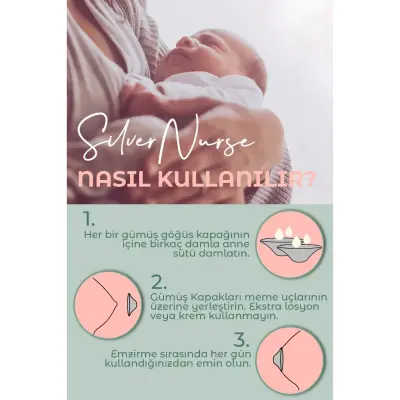 SilverNurse Koruyucu Göğüs Kapakları Gümüş 2li - 3