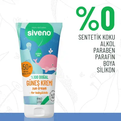 Siveno %100 Doğal Bebekler İçin Güneş Kremi 50 ml - 10