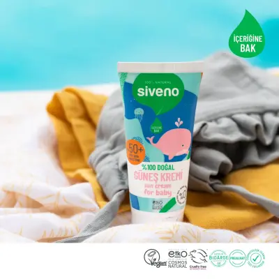 Siveno %100 Doğal Bebekler İçin Güneş Kremi 50 ml - 7