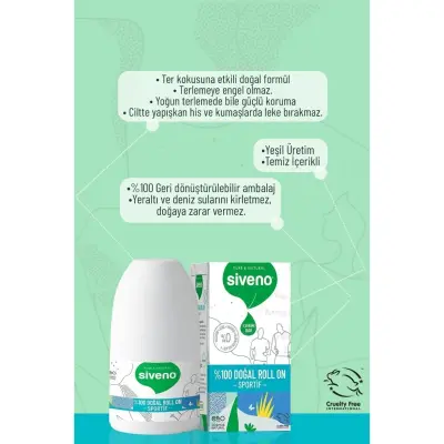 Siveno %100 Doğal Roll-On Sportive 50 ml  - 10