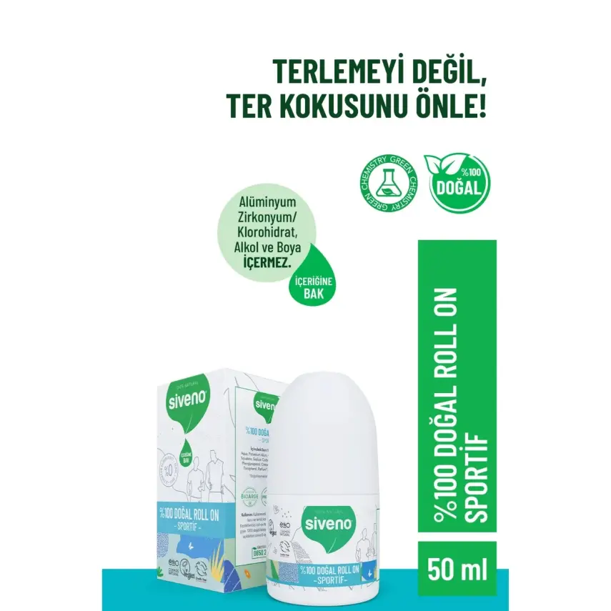 Siveno %100 Doğal Roll-On Sportive 50 ml  - 14