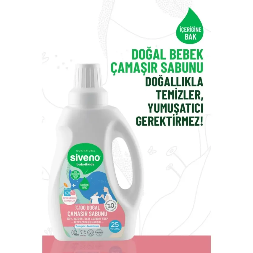 Siveno Baby Doğal Çamaşır Sabunu 750 ml x3 - 6