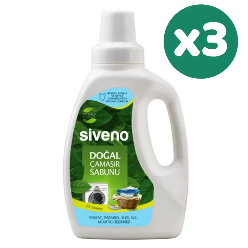 Siveno Doğal Çamaşır Sabunu 750 ml x3 - 2
