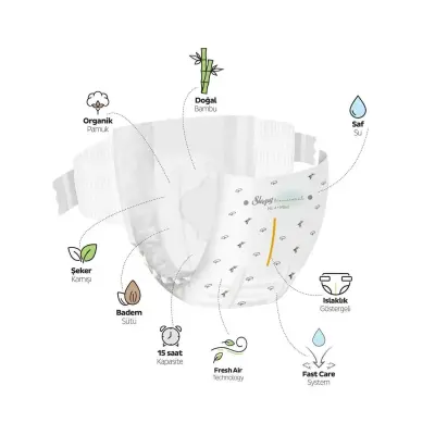 Sleepy Bebek Bezi Bio Natural Yenidoğan 100lü Gross Paket - 12