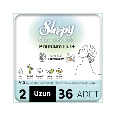 Sleepy Bio Natural Hijyenik Ped Uzun Mega Paket 36 Adet - 1