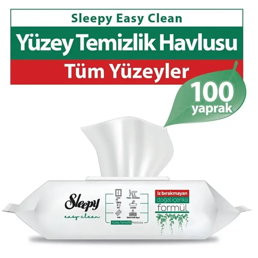 Sleepy Easy Clean Yüzey Temizlik Havlusu 100 Yaprak - 1