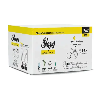 Sleepy Yenidoğan Islak Mendil 12x40lı - 2