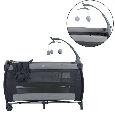 Sunny Baby 9160 Wonderland Müzikli Dönenceli Oyun Parkı 70X120 Cm Gri - 14