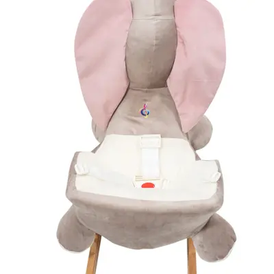 Tiffany Ahşap Sallanır Müzikli Fil- Gri Pudra - 3