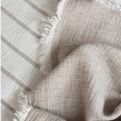 Tiffany Çift Taraflı Müslin Yatak Örtüsü Ve Battaniye 160*195 Kahverengi - 2