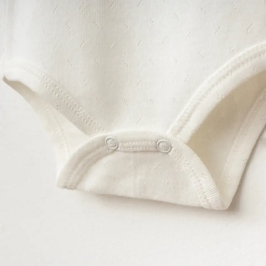 Tiffany Unisex Pamuklu Atlet Body Bisiklet Yaka Jakarlı Basic Tema Ekru - 2