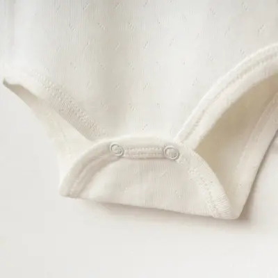 Tiffany Unisex Pamuklu Atlet Body Bisiklet Yaka Jakarlı Basic Tema Ekru - 7