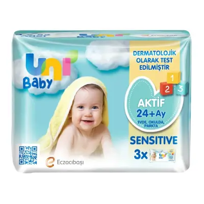 Uni Baby Aktif Sensitive Islak Havlu 3x52li 