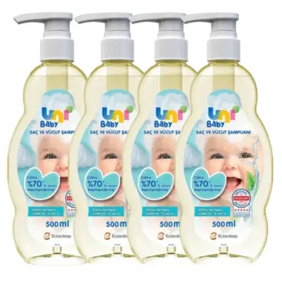 Uni Baby Bebek Şampuanı 500 ml *4