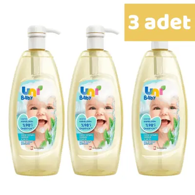 Uni Baby Bebek Şampuanı 700 ml (Yeni) x3