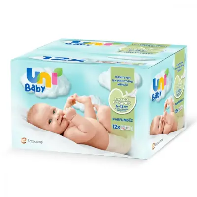 Uni Baby Hassas Dokunuş Islak Mendil 12x52li 6-12 Ay - 3