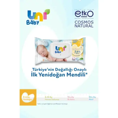 Uni Baby Yenidoğan Islak Pamuk Mendil 12x40lı Avantaj Paket 0-6 Ay - 9