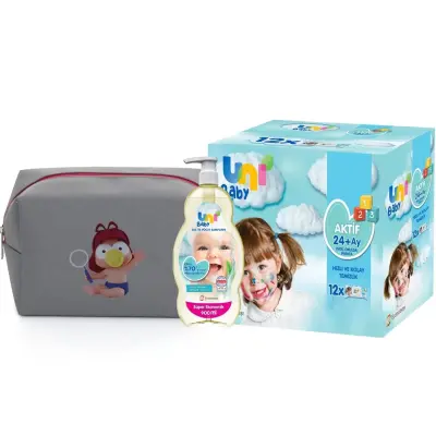 Unibaby Çantalı Set (Gri)