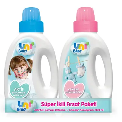 Unibaby Deterjan 1000 Ml+Yumuşatıcı 1000 Ml