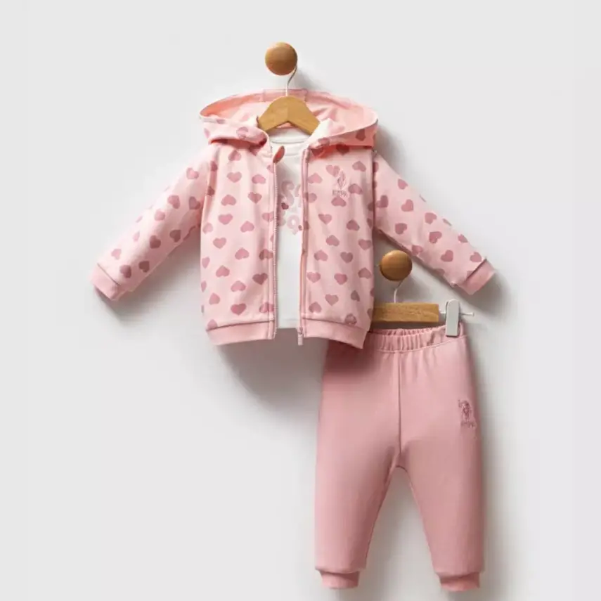 U.S. Polo 3lü Takım Açık Pembe - 1