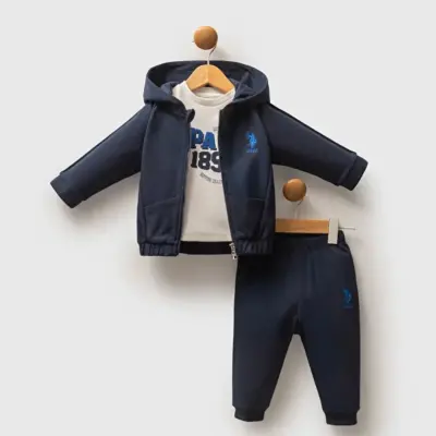 U.S. Polo Erkek Bebek 3lü Takım Lacivert - 9