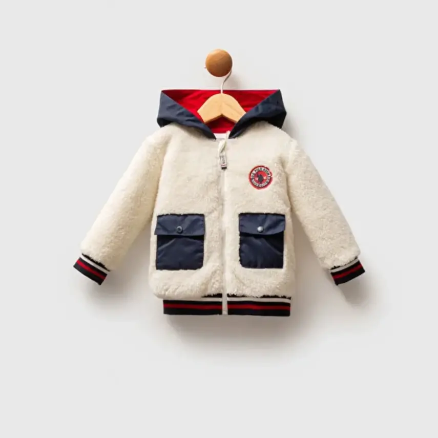 U.S. Polo Erkek Bebek Mont Beyaz - 6
