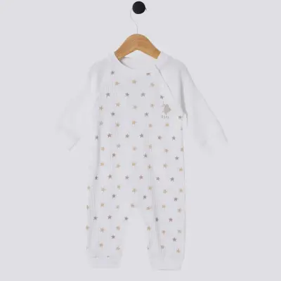 U.s. Polo Patiksiz Bebek Tulum Beyaz Unisex