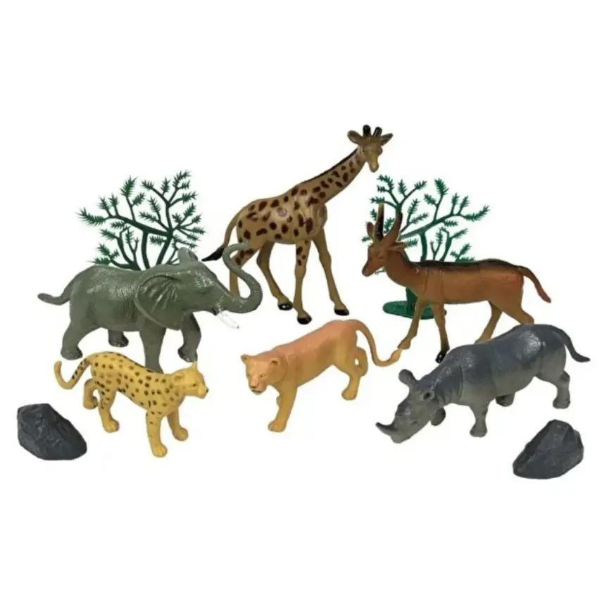 Vardem 10 Parça 9 inç Asorti Hayvan Seti - 1