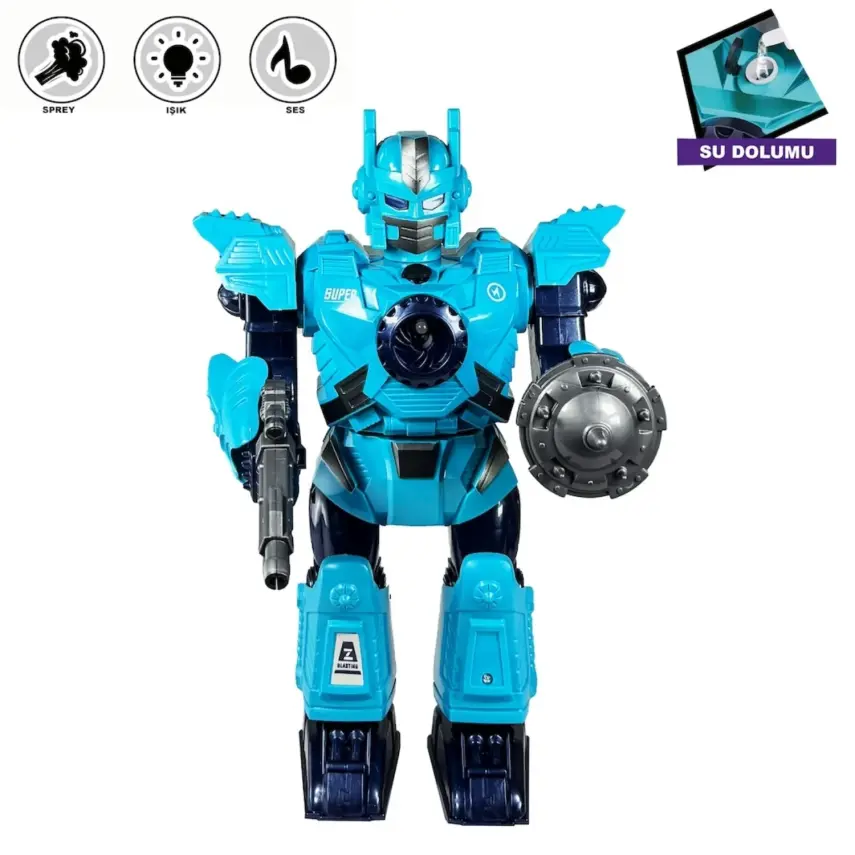 Vardem Işıklı ve Müzikli Buhar Çıkartan Hareketli Pilli Robot - 1