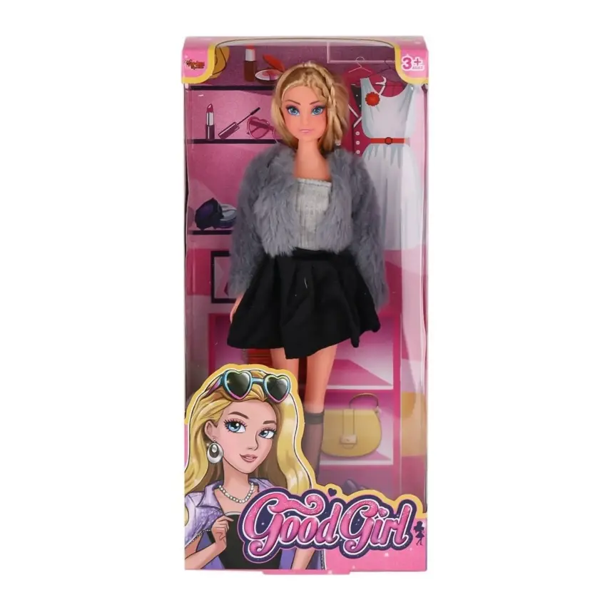 Vardem Kutulu 29Cm Kürk Ceketli Elbiseli Bebek - 1