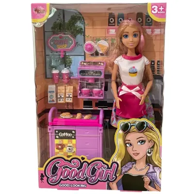 Vardem Kutulu Kafe İşleten Bebek Set 11,5 inç