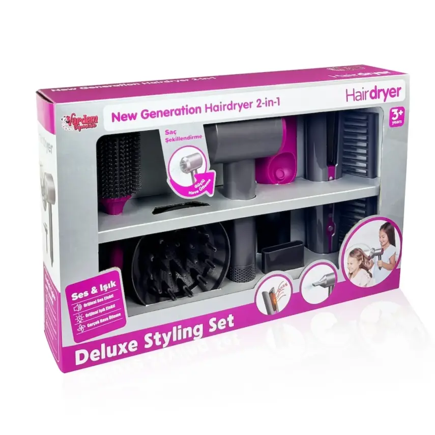 Vardem Sesli ve Işıklı Lüks Saç Bakım Seti 2 in 1  - 1