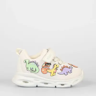 Vicco Dino Erkek Bebek Spor Ayakkabı Işıklı Phylon Beyaz